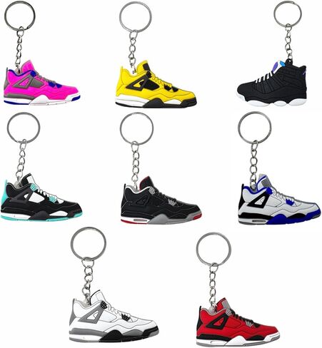 TSY TOOL 100 Pcs of Random Mini Retro Collectible 2D Sneaker Keychains – Rubber Shoe Key Chains for Goodie Bags, Collectors, Mystery Prizes & Sneakerhead Gifts in Kuwait