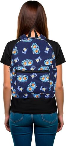 Bioworld KPop Demon Hunters Derpy & Sussie All-Over Print 16.5" Adult Blue Quick Turn Backpack in Kuwait