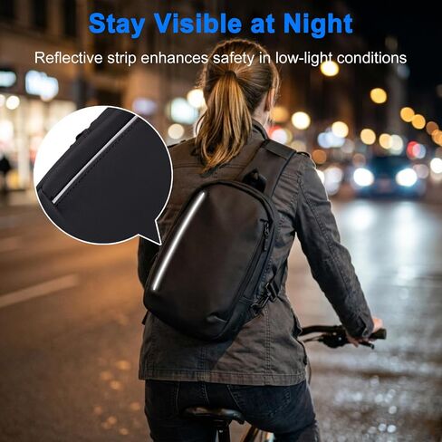 Sling Chest Backpack with USB Charging Port, Crossbody Bag for Men & Women, Waterproof Daypack for Travel, Hiking, Outdoor, Sports, Cycling, Daily Use, Black in Saudi Arabia