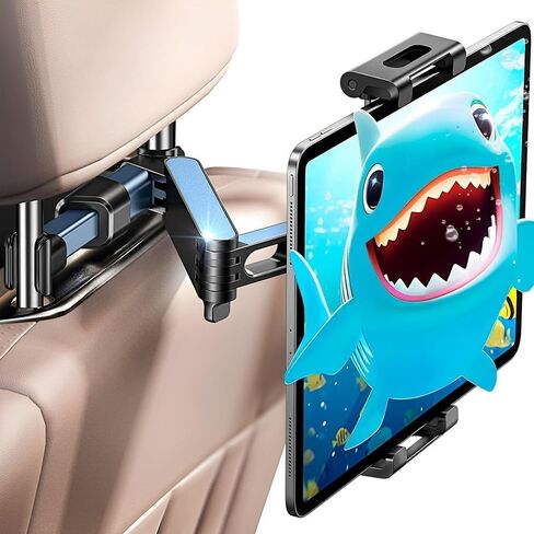 Car Headrest Tablet Holder Mount Stretchable Backseat Tablets Stand for Kids, Car Seat Mounts Compatible with iPad Pro 12.9 Air Mini, iPhone, Galaxy Tab, Switch, All 4.7-12.9" Screen Devices in Kuwait