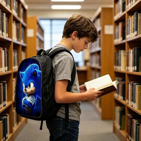 3 in 1 Sonic Backpack 17'' Large-Capacity Set With a Fashionable and Personalized Style is Exquisitely Designed and Widely Applicable, Making it an Ideal Choice in Kuwait