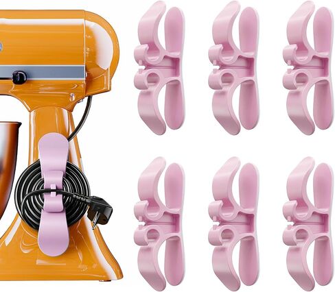 Cord Organizer for Appliances,Appliance Cord Organizer, 6-Pack Adhesive Cable Holders for Neat and Tidy Cord Management – Ideal for Blenders, Coffee Makers, Air Fryers,Cord Organizer(Clear) in Kuwait