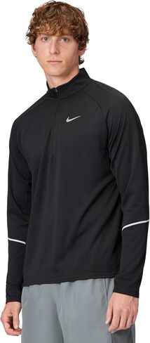 تيشيرت الجري Miler Dri-fit Uv بأكمام طويلة ونصف سحاب من Nike للرجال in Kuwait