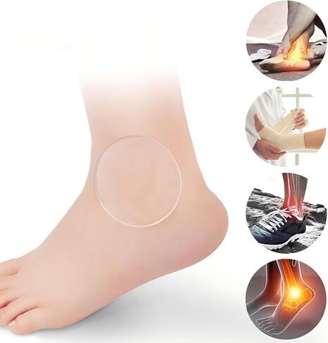 Ankle Protection Gel Pads,Soft Silicone Ankle Pads for Skating Hiking Skiing,Pressure Relief Gel Cushions for Blisters & Friction,Reusable Protector for Ice Skates Roller Skates Boots in Saudi Arabia