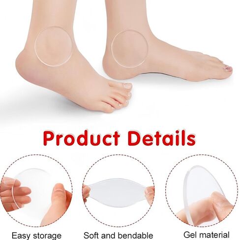 Ankle Protection Gel Pads,Soft Silicone Ankle Pads for Skating Hiking Skiing,Pressure Relief Gel Cushions for Blisters & Friction,Reusable Protector for Ice Skates Roller Skates Boots in Saudi Arabia
