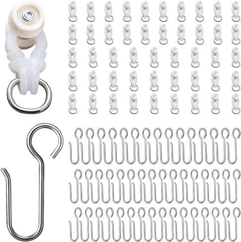 Curtain Track Ceiling Mount Curtain Rail Ceiling Curtain Track or Wall 9 FT Room Divider Curtain Track White with Hooks Suitable for Living Room Bedroom Bathroom in Saudi Arabia