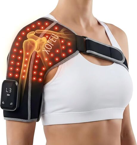 Cordless Red Light Therapy for Shoulder with Vibration Massage, 5000mAh Battery Portable Red Light Therapy with 80 LEDs , 660nm & 2*850nm Near Infrared Therapy, 3-in-1 LED Chips for Pain Relief in Saudi Arabia