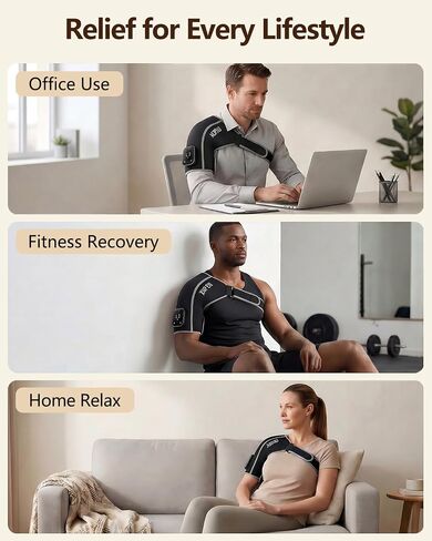 Cordless Red Light Therapy for Shoulder with Vibration Massage, 5000mAh Battery Portable Red Light Therapy with 80 LEDs , 660nm & 2*850nm Near Infrared Therapy, 3-in-1 LED Chips for Pain Relief in Saudi Arabia