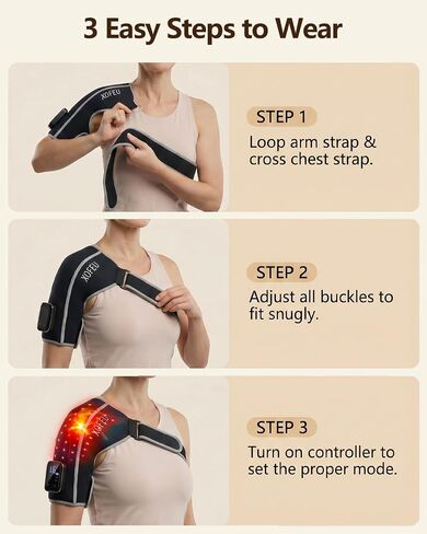 Cordless Red Light Therapy for Shoulder with Vibration Massage, 5000mAh Battery Portable Red Light Therapy with 80 LEDs , 660nm & 2*850nm Near Infrared Therapy, 3-in-1 LED Chips for Pain Relief in Saudi Arabia