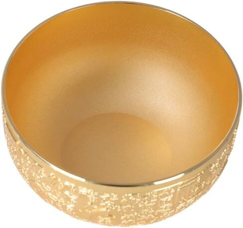10.5cm (4.1-inch) Feng Shui Copper Bowl, 10cm Lucky Treasure Bowl with Hundred Blessings Relief, Vintage Decor for Home & Office, Ideal Gift for Wealth & Good Fortune in Kuwait