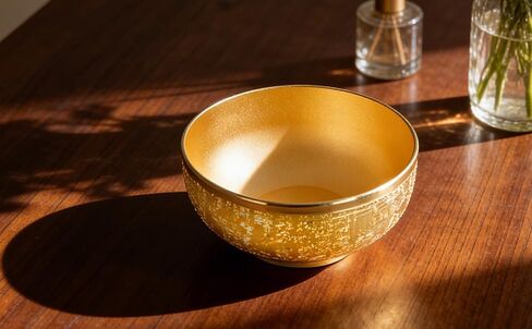 10.5cm (4.1-inch) Feng Shui Copper Bowl, 10cm Lucky Treasure Bowl with Hundred Blessings Relief, Vintage Decor for Home & Office, Ideal Gift for Wealth & Good Fortune in Kuwait