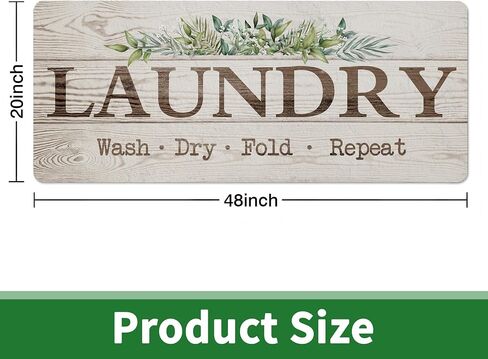 Laundry Room Rug,Stylish Non-Slip Runner Mat with,Floor Mats Washing Machine Room Carpet, Kitchen,Bathroom,Hallway,20inx48in in Kuwait
