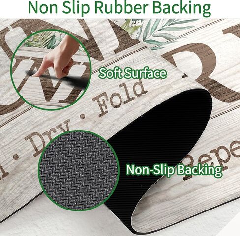 Laundry Room Rug,Stylish Non-Slip Runner Mat with,Floor Mats Washing Machine Room Carpet, Kitchen,Bathroom,Hallway,20inx48in in Kuwait