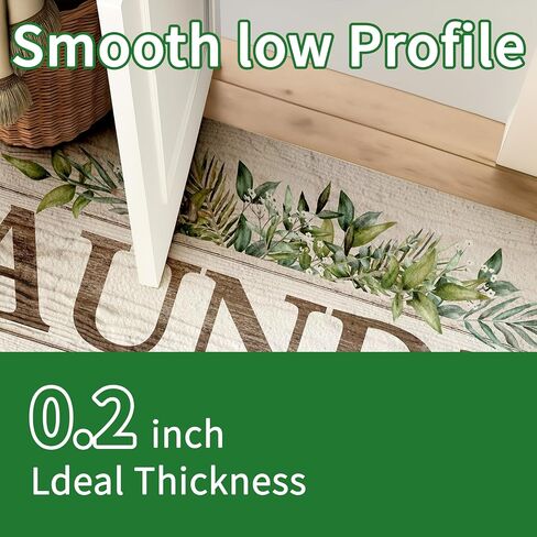 Laundry Room Rug,Stylish Non-Slip Runner Mat with,Floor Mats Washing Machine Room Carpet, Kitchen,Bathroom,Hallway,20inx48in in Kuwait