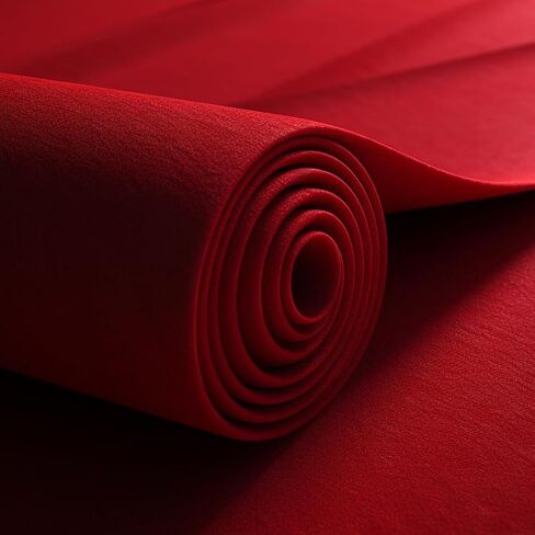 Red Carpet Runner for Party - Durable, Non Slip Red Rug - Hollywood Theme Party Decorations, Wedding Ceremony, Runway, Prom, Indoor & Outdoor Event (2.2x16.4ft) in Kuwait
