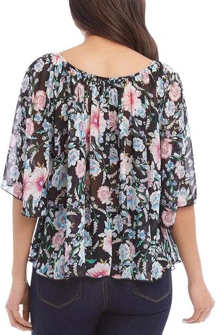Karen Kane Flare Sleeve Top Floral Print XL in Saudi Arabia