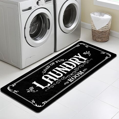 Laundry Room Rug,Stylish Non-Slip Runner Mat with,Floor Mats Washing Machine Room Carpet, Kitchen,Bathroom,Hallway,20inx48in in Kuwait