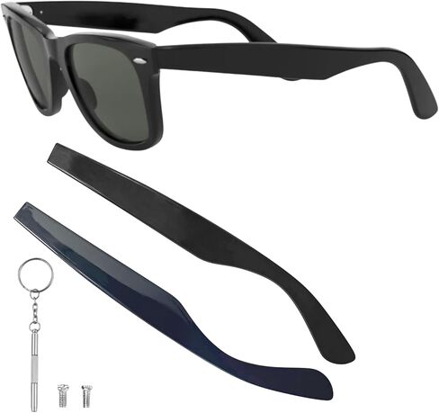أذرع معبد بديلة متوافقة مع نظارات RayBan RB2132 New Wayfarer الشمسية - مجموعة إصلاح الزوج الأيسر والأيمن in Kuwait
