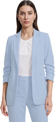 Anne Klein Women's Scrunch Sleeve Open Blazer in Saudi Arabia