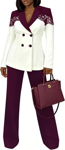 Seltaon Women Suits 2 Piece Set Business Casual Dressy Blazers and Pants Suit Semi Formal Work Outfits Plus Size in Saudi Arabia