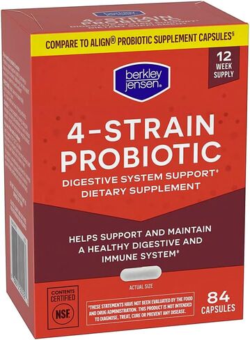 berkley jensen Probiotic Digestive System Support Capsules, 84 Count (Pack of 1) in Saudi Arabia