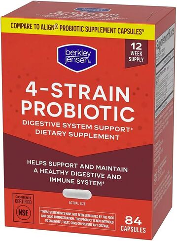 berkley jensen Probiotic Digestive System Support Capsules, 84 Count (Pack of 1) in Saudi Arabia