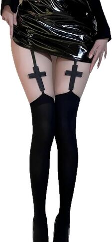 Whimsy Twee Funky Patterned Tights Women Teen Girls Y2k 2000s Cool Fun Printed Tights Streetwear in Saudi Arabia