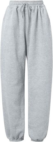 Womens Balloon Pants Baggy Sweatpants Lantern Trousers Wide Leg Elastic Waist Athletic Casual Workout Lounge Joggers in Saudi Arabia