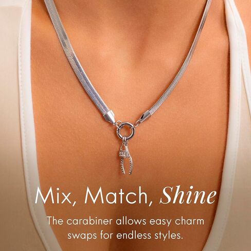 Destin Jewelry 18K Gold Plated Herringbone Necklace for Women and Men, Waterproof Flat Snake Chain, Stainless Steel Non Tarnish Layering Necklace in Saudi Arabia