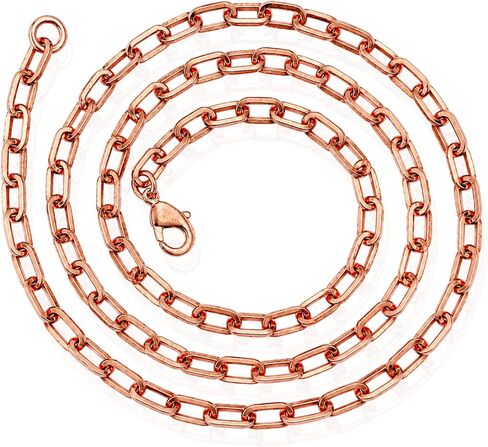 Pure Copper Chain Necklace for Men & Women, Cable Link Chain with Lobster Clasp, Minimalist Unisex Jewelry for Daily Wear in Kuwait