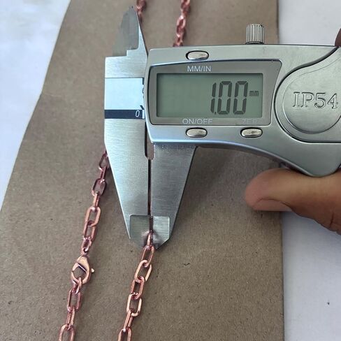 Pure Copper Chain Necklace for Men & Women, Cable Link Chain with Lobster Clasp, Minimalist Unisex Jewelry for Daily Wear in Kuwait