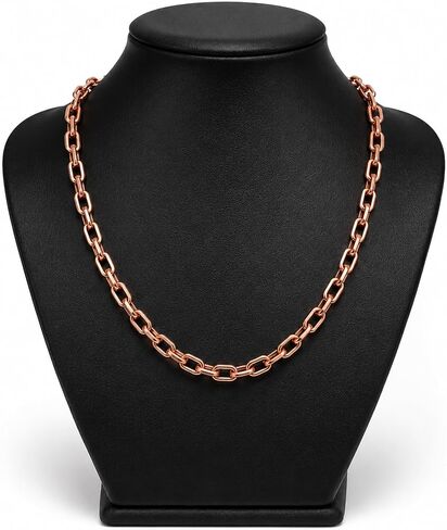 Pure Copper Chain Necklace for Men & Women, Cable Link Chain with Lobster Clasp, Minimalist Unisex Jewelry for Daily Wear in Kuwait