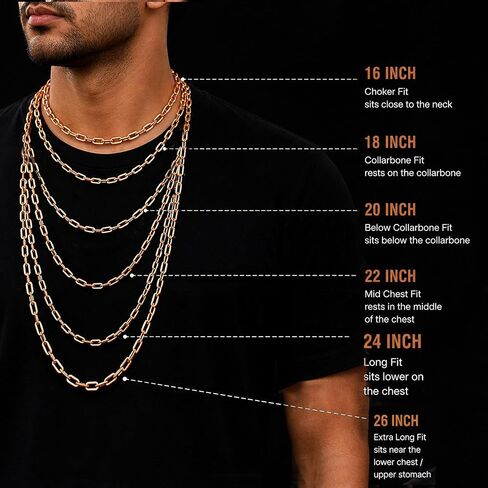 Pure Copper Chain Necklace for Men & Women, Cable Link Chain with Lobster Clasp, Minimalist Unisex Jewelry for Daily Wear in Kuwait