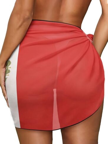 Women's Short Sarongs Beach Wrap Sheer Bikini Wraps Chiffon Cover Ups for Pool Vacation Party in Saudi Arabia