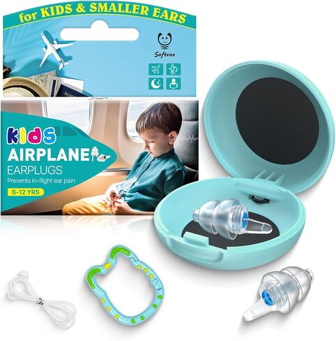 Kids Ear Plugs (6-12 yrs), Travel Earplugs for Flying - Ear Protection for Airplane, Noise Sensitivity, Focus, Loud Events, Study, Play, Hearing Protection in Saudi Arabia