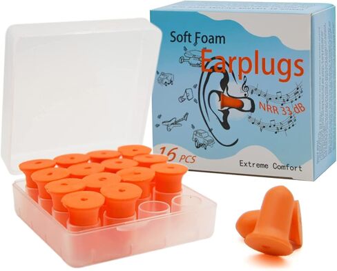 Earplugs,Noise Cancelling Ear Plugs with Portable PVC Case, Highest NRR 33dB Soft Form Earplugs, Reusable Sound Blocking Ear Plugs for Snoring, Travel, Work, Studying-4 in Saudi Arabia