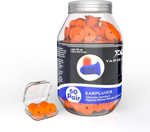 Earplugs,Noise Cancelling Ear Plugs with Portable PVC Case, Highest NRR 33dB Soft Form Earplugs, Reusable Sound Blocking Ear Plugs for Snoring, Travel, Work, Studying-4 in Saudi Arabia