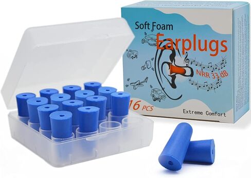 Earplugs,Noise Cancelling Ear Plugs with Portable PVC Case, Highest NRR 33dB Soft Form Earplugs, Reusable Sound Blocking Ear Plugs for Snoring, Travel, Work, Studying-4 in Saudi Arabia