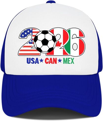 2026 World Soccer Trucker Hat - Mundial 2026 USA Can Mex Flag Embroidered Hat,Soccer Merchandise for Men Women in Saudi Arabia