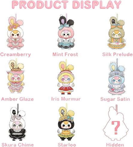 Baby Three Lolita’s Dream Series Mini Plush Keychain Blind Box 1PC (1 of 9 Possible Styles) Baby Three Cute Collectible Key Ring Birthday Gifts in Saudi Arabia