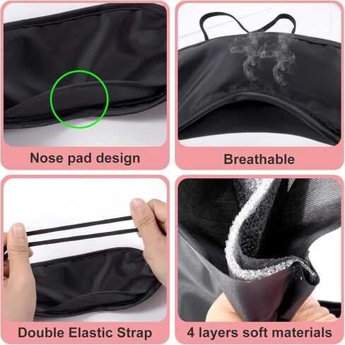 8 Pcs Black Blindfold Sleeping Mask, Eye Mask Sleep Masks Bulk Blindfolds for Team Building Party Games in Saudi Arabia