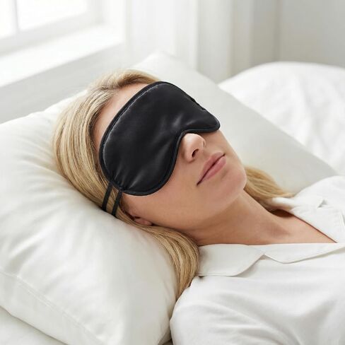 8 Pcs Black Blindfold Sleeping Mask, Eye Mask Sleep Masks Bulk Blindfolds for Team Building Party Games in Saudi Arabia
