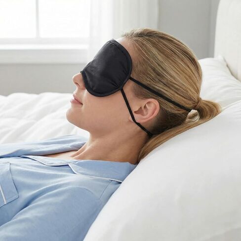 8 Pcs Black Blindfold Sleeping Mask, Eye Mask Sleep Masks Bulk Blindfolds for Team Building Party Games in Saudi Arabia