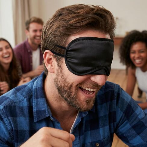 8 Pcs Black Blindfold Sleeping Mask, Eye Mask Sleep Masks Bulk Blindfolds for Team Building Party Games in Saudi Arabia