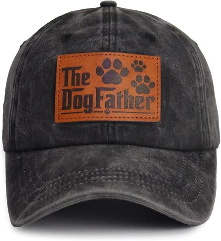 قبعة Dogfather للرجال، قبعة بيسبول جلدية أفضل أب على الإطلاق وأفضل كلب أب على الإطلاق in Kuwait