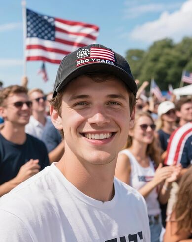 250th Anniversary USA Patriotic Hat, Adjustable Embroidered American Flag Baseball Cap for Men Women, Black in Saudi Arabia