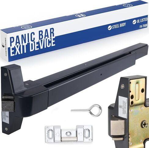 FORTSTRONG Push Bar Panic Exit Device (Silver) - Panic Bars for Exit Doors - UL Listed Grade 1 ADA Emergency Exit Door Push Bar Certified - FS-750 in Kuwait