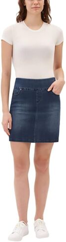 S.C. & CO. Women's Pull-On Denim Skort (Blue, L) in Saudi Arabia