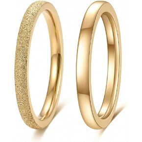 MYNENEY 2mm Stainless Steel Knuckle Rope Beaded Style Classical Simple Plain Stackable Ring in Saudi Arabia
