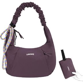 Shoulder Bag for Women, Soft Lightweight Nylon Hobo Bag,Water-Resistant Crescent Crossbody Bag, Slouchy Handbag in Saudi Arabia